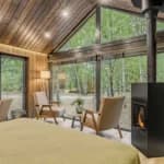 Loggia with open windows