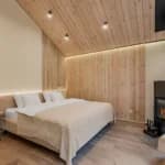 Loggia inside, bed