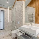 Shower cabin in the loggia