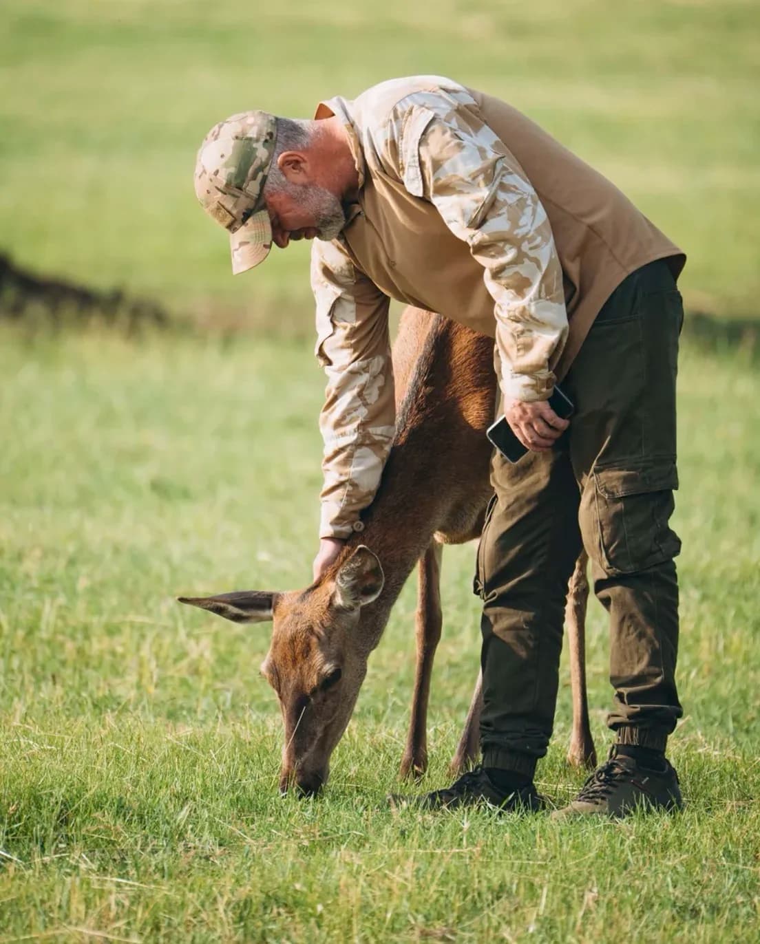 Man and Deer
